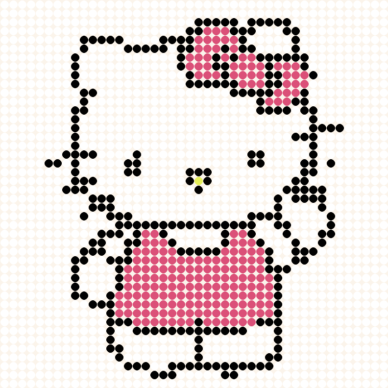 Hello Kitty bead pattern